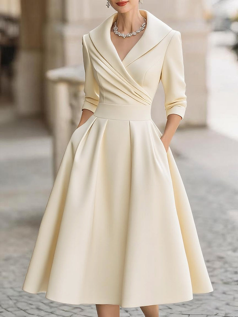 Eliana | Satin Midi Dress