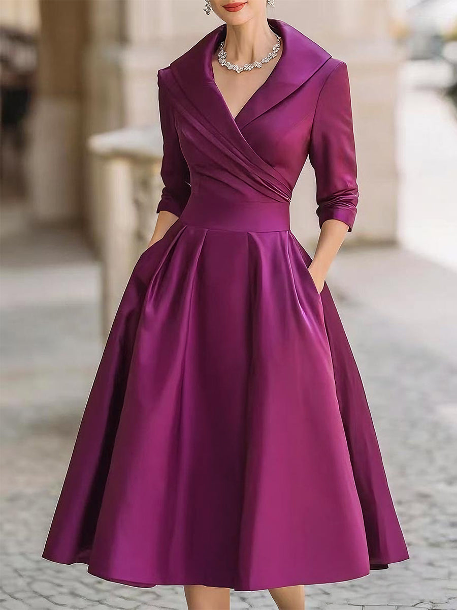 Eliana | Satin Midi Dress