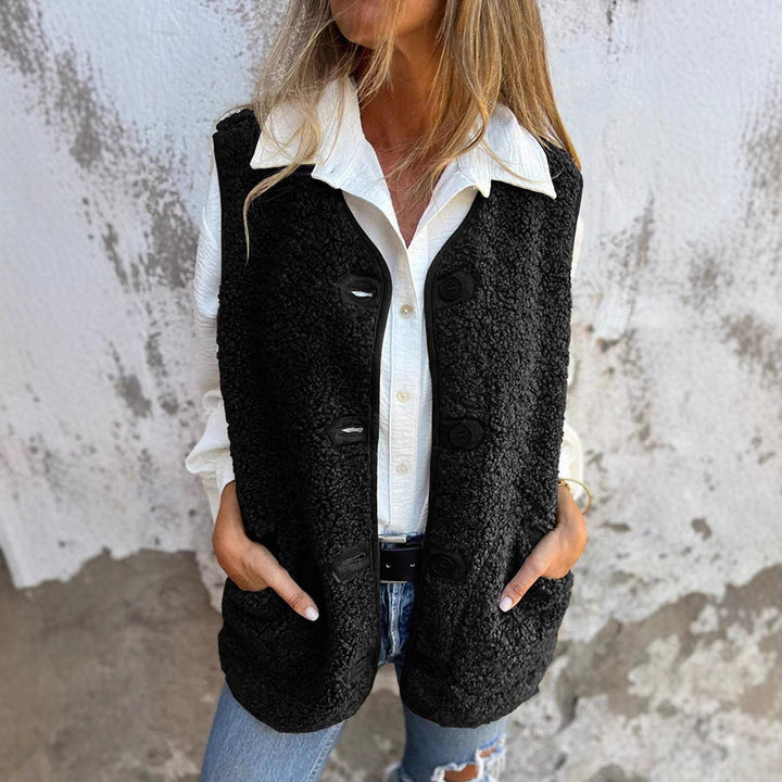 Sophia | Button-Down Short Warm Vest