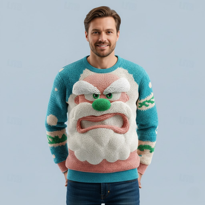 Petra | 3D Santa Expression Knit Sweater