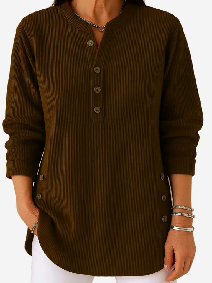 Margaret – Long Sleeve Solid Knit Sweater