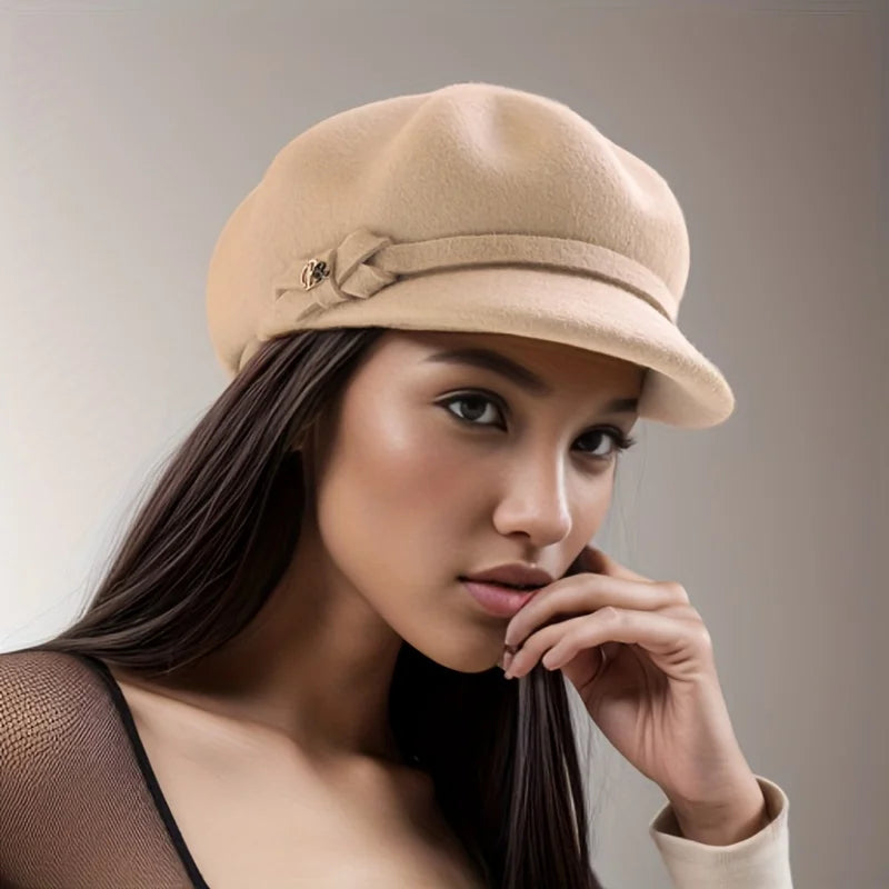 Amélie Wool Octagon Cap