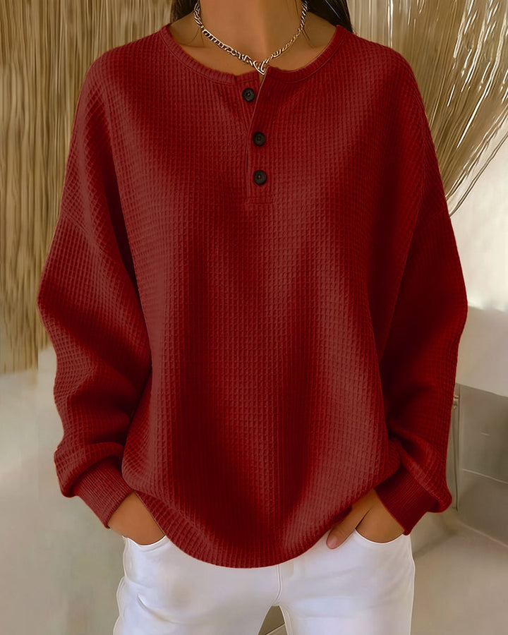 Casual Trendy Solid Color Long Sleeve Sweatshirt