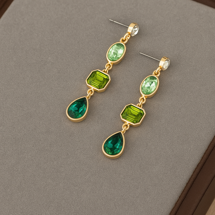 Emerald Elegance: Radiant Drop Earrings