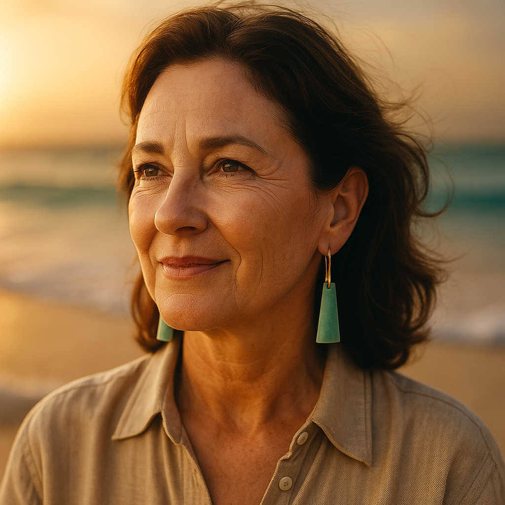 Eliora – Emerald Wave Earrings: Radiant Ripple Drops