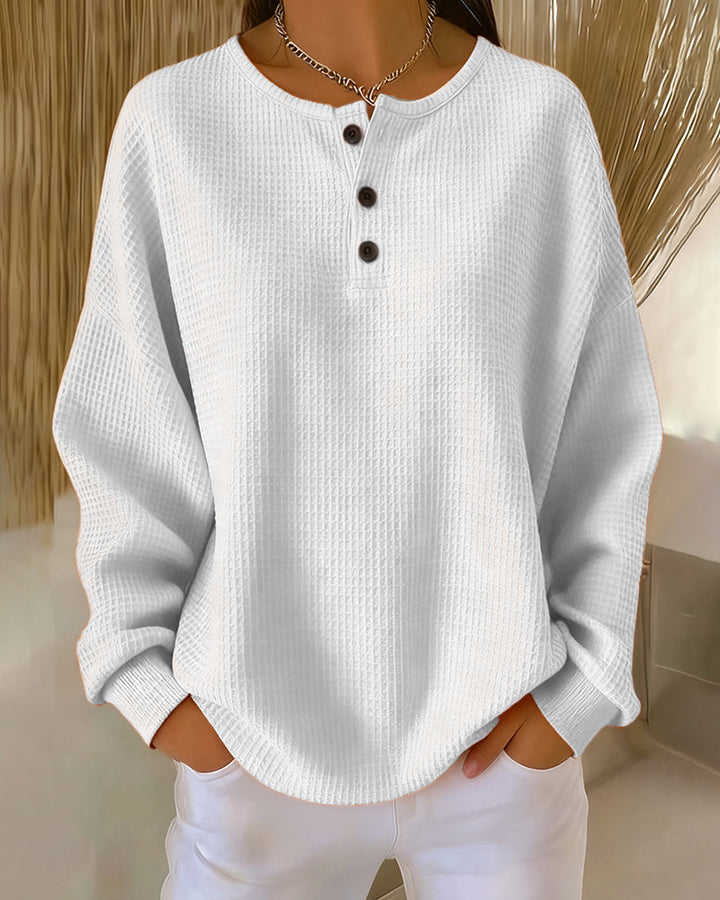 Casual Trendy Solid Color Long Sleeve Sweatshirt