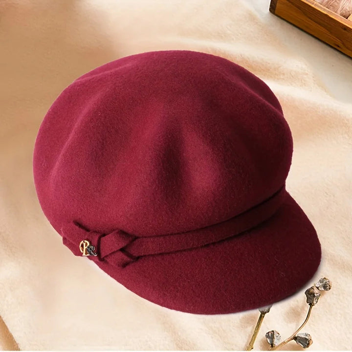 Amélie Wool Octagon Cap