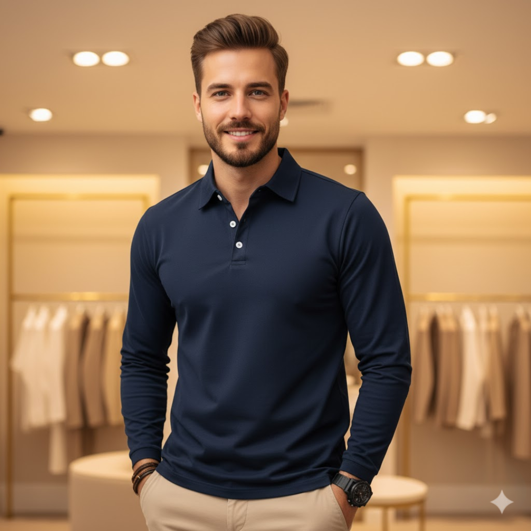 Dion™ | Casual Long-Sleeved Polo