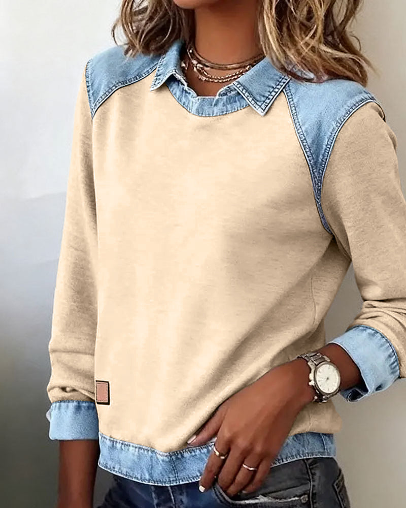 Trendy Long Sleeve Button-Up Shirt