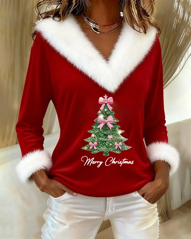 Top Grand Fur Printed Christmas
