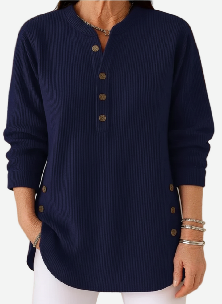 Margaret – Long Sleeve Solid Knit Sweater