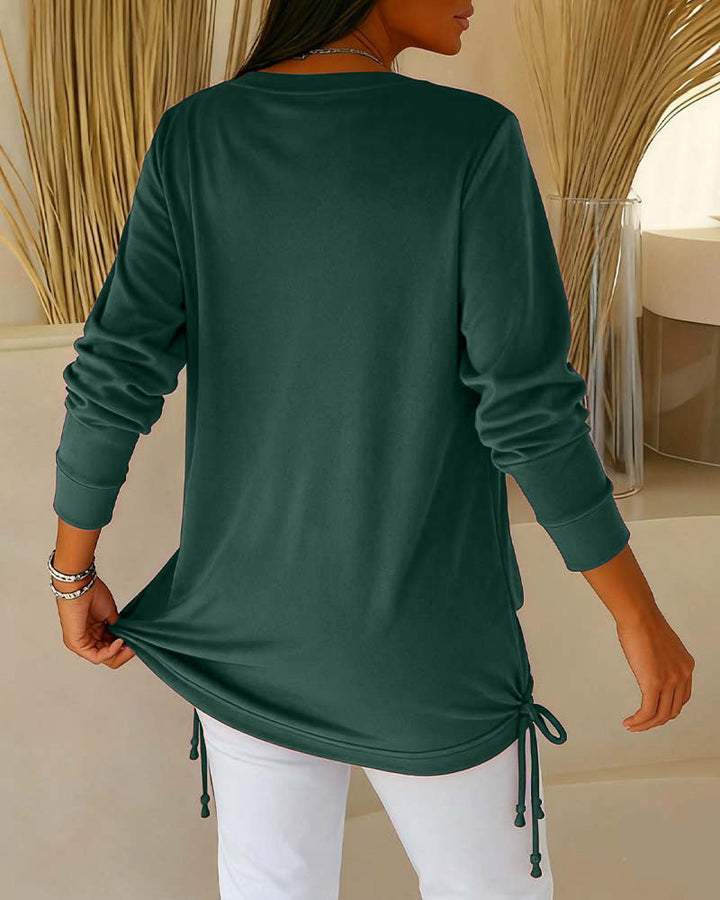 Two-Tone Sequin Top Effect Two-in-One