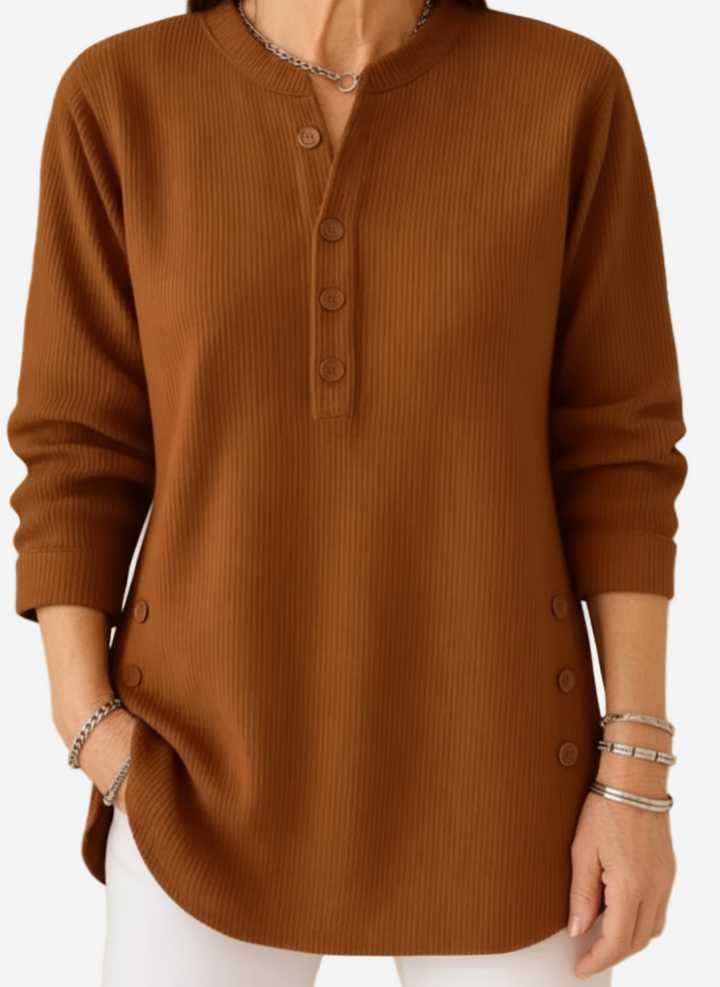 Margaret – Long Sleeve Solid Knit Sweater