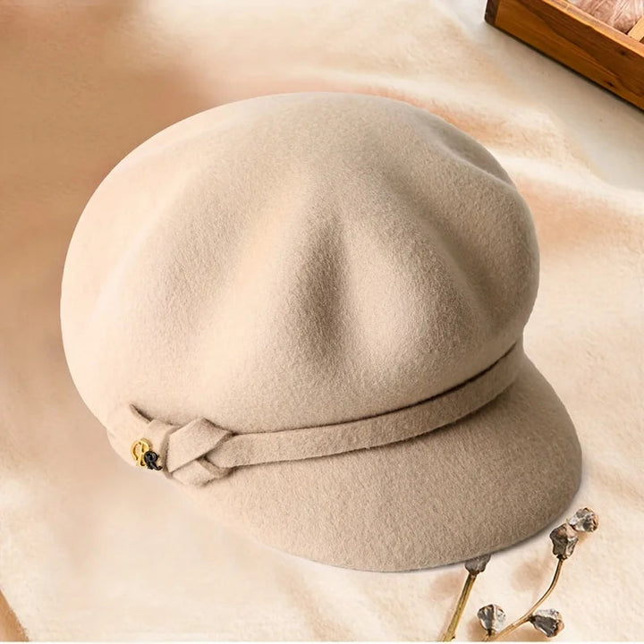 Amélie Wool Octagon Cap