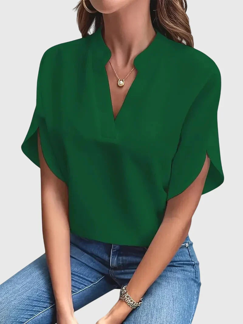 Beatrix™ | Soft and Elegant V-Neck Shirt