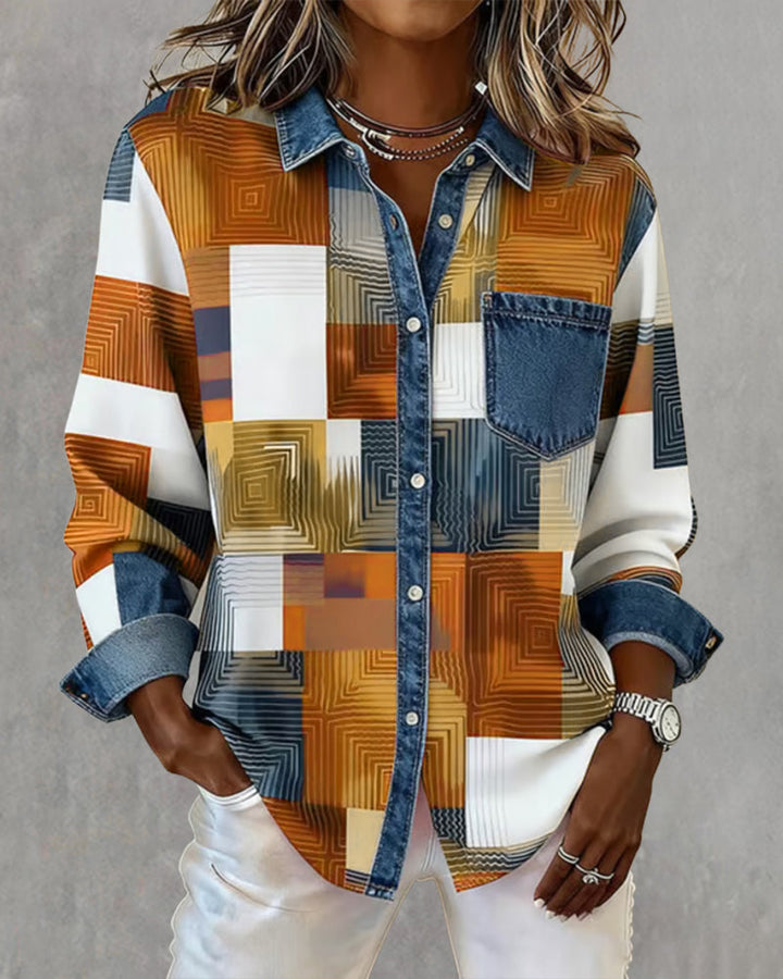 Color Block Shirt Fashionable