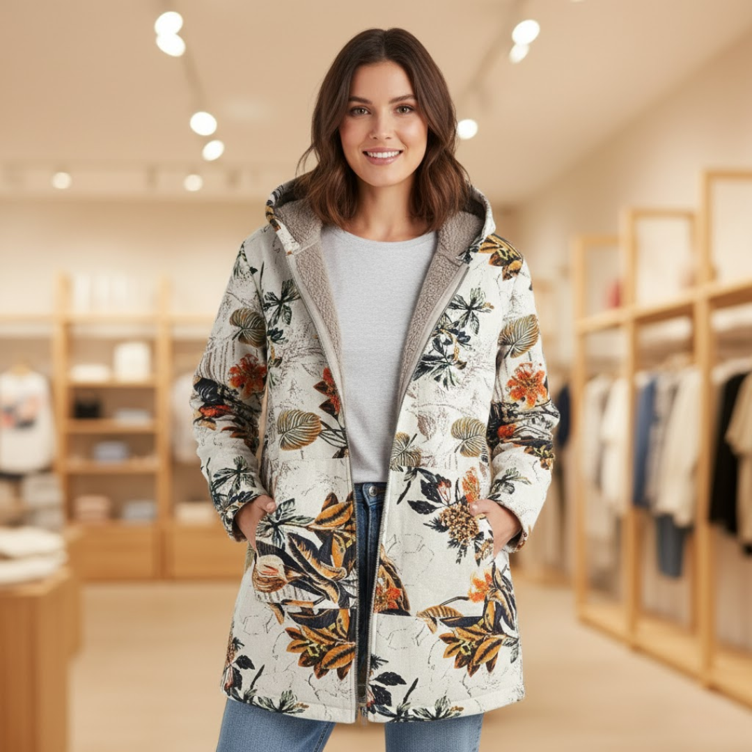 Sophia | Elegant Floral Fleece Jacket