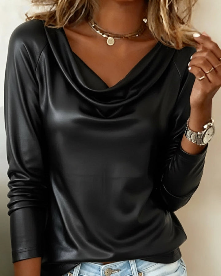 Elegant High Collar Top