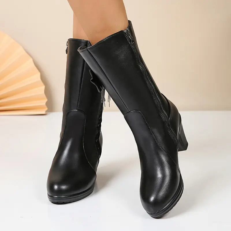 Isabella | Vintage Bow Leather Boots