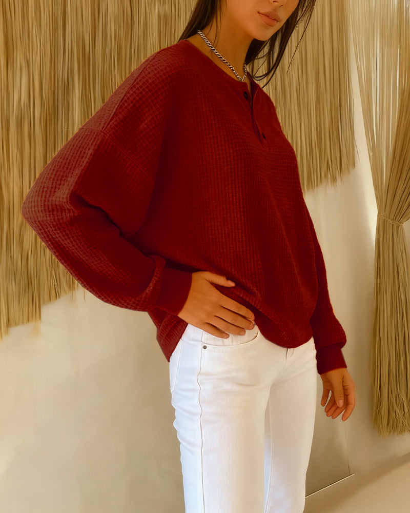 Casual Trendy Solid Color Long Sleeve Sweatshirt