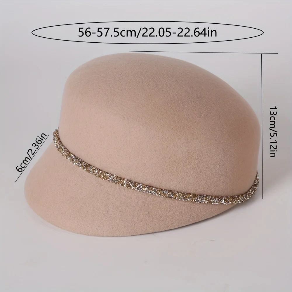 Celestine Crystal Wool Cloche