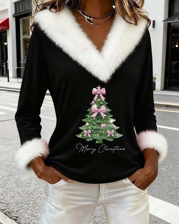 Top Grand Fur Printed Christmas