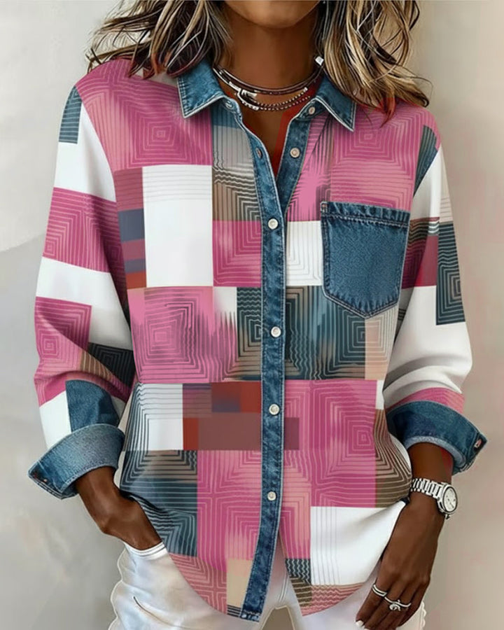 Color Block Shirt Fashionable