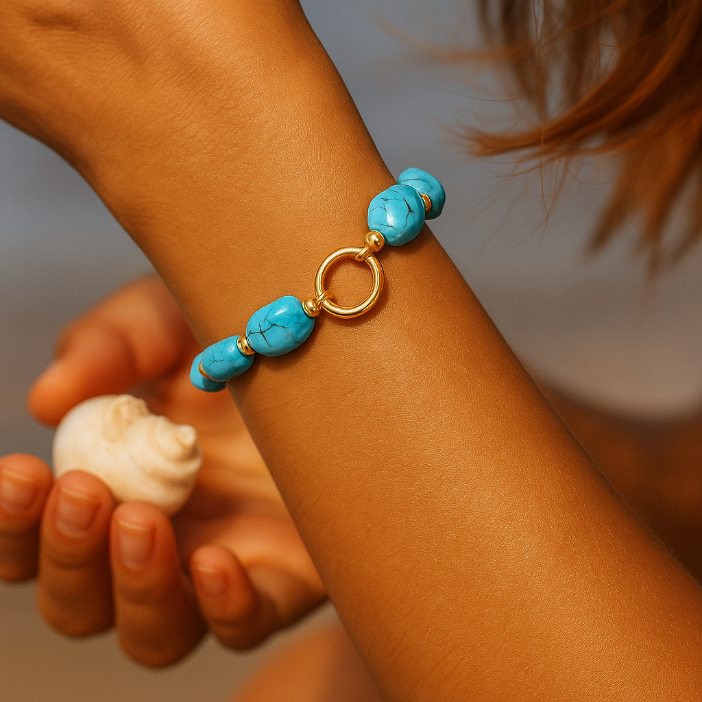 Azure Tide Bracelet: Ocean Breeze Charm