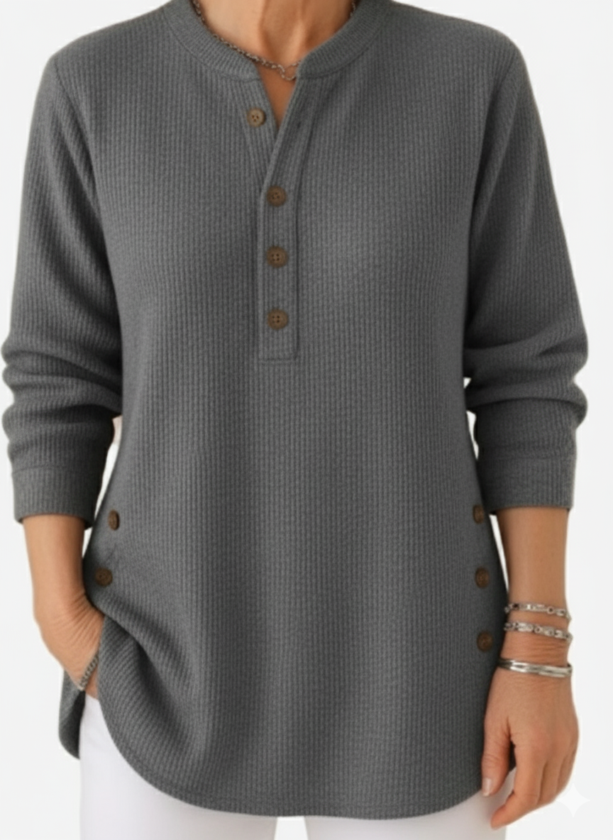 Margaret – Long Sleeve Solid Knit Sweater