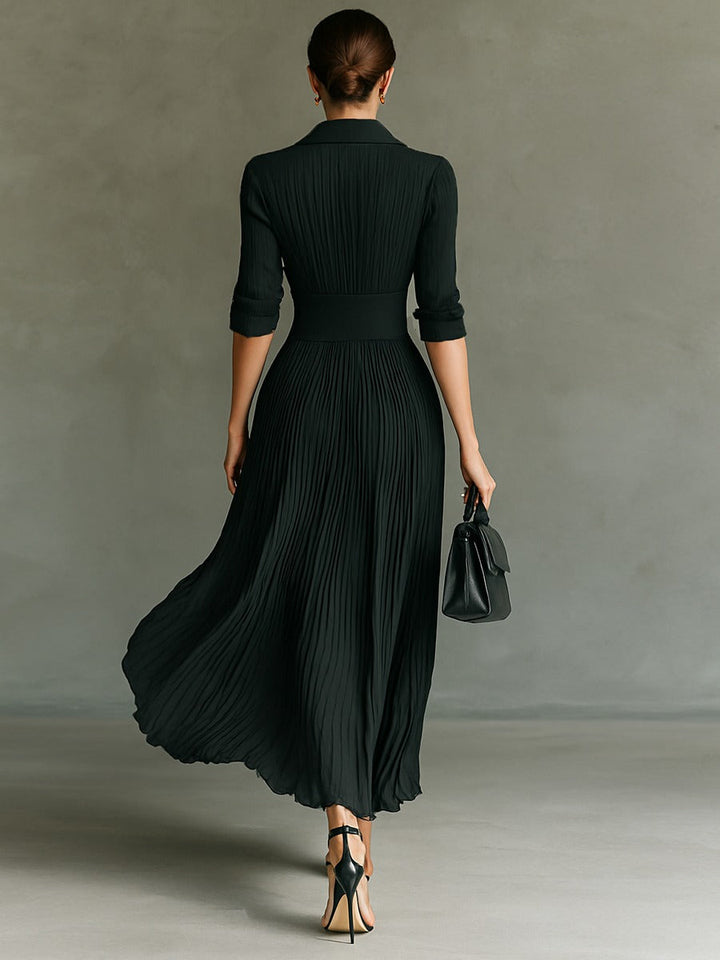 Christina | Long Pleated Dress