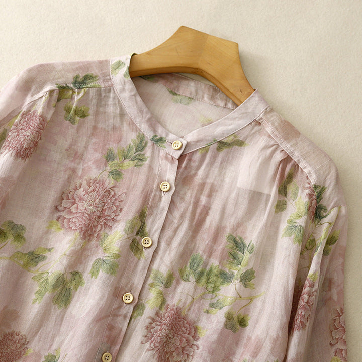 CLAUDIA LINEN BLOUSE