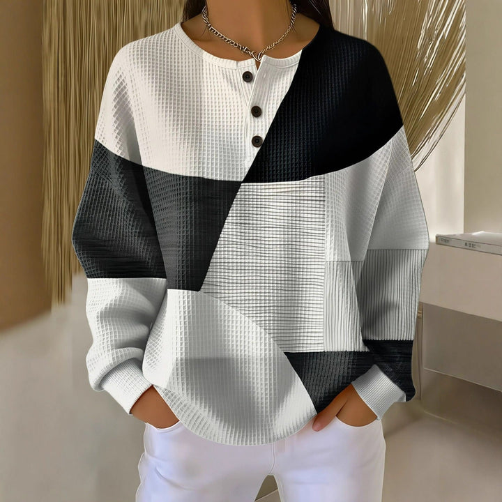 Hazel | Cozy Waffle Knit Henley