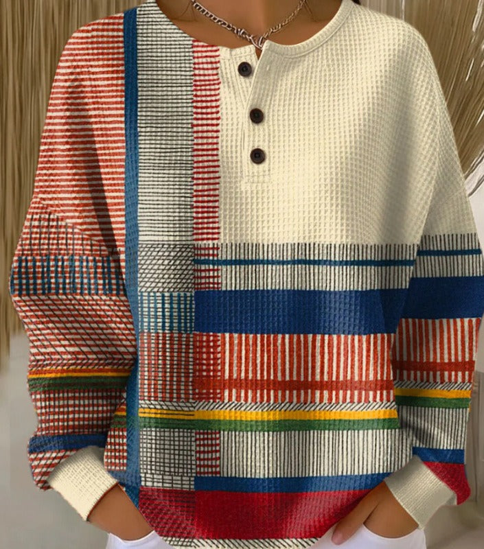 Hazel | Cozy Waffle Knit Henley