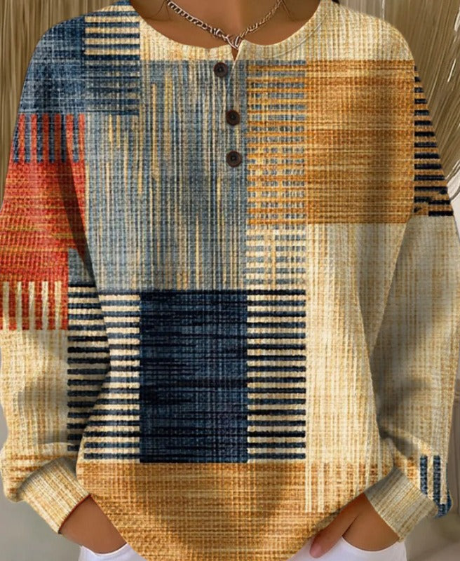 Hazel | Cozy Waffle Knit Henley