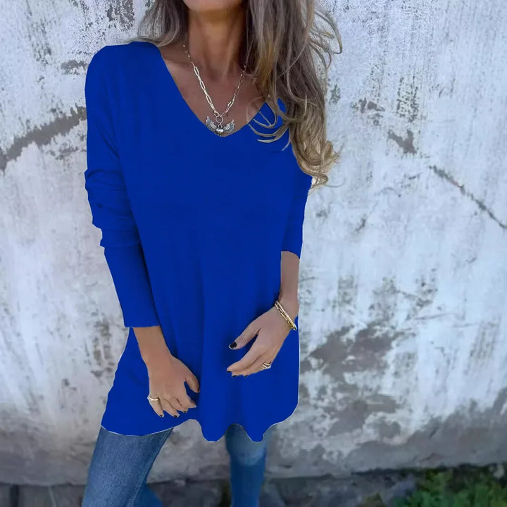 Hazel | Relaxed V-Neck Knit Tunic