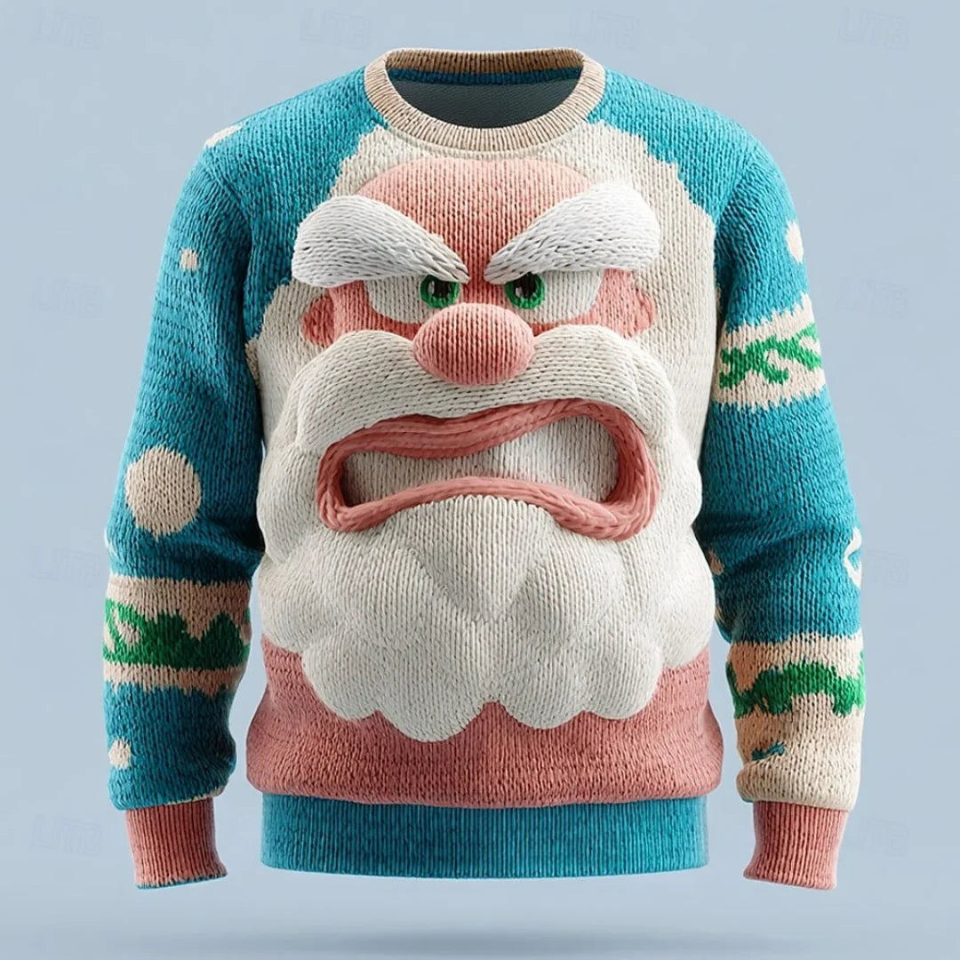 Petra | 3D Santa Expression Knit Sweater