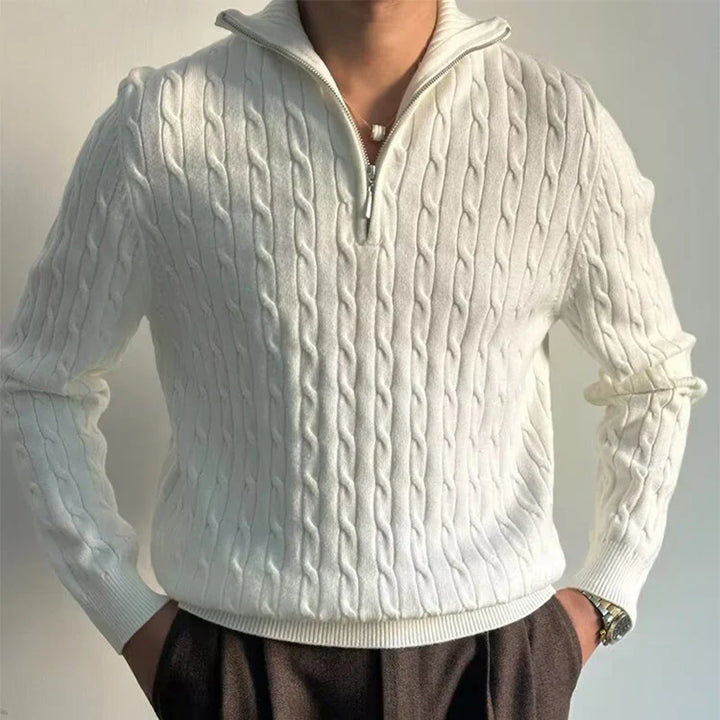 RENZO HALF-ZIP SWEATER