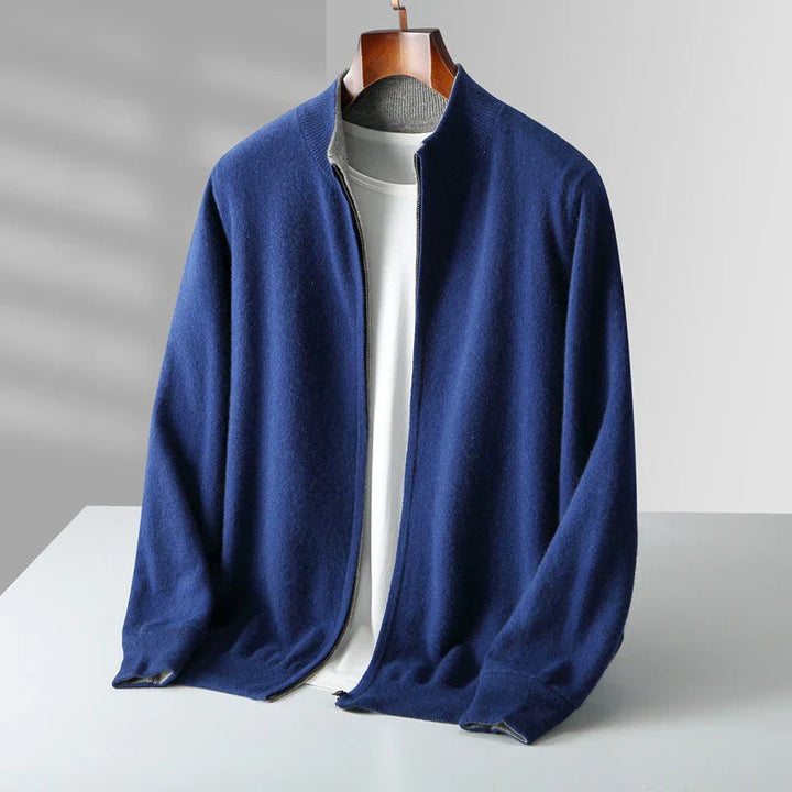 NOAM CASHMERE ZIP CARDIGAN
