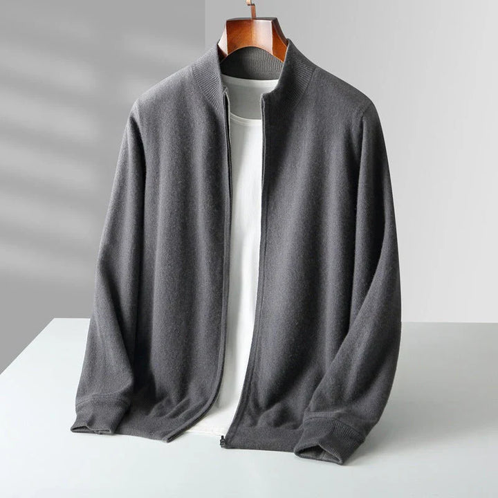 NOAM CASHMERE ZIP CARDIGAN