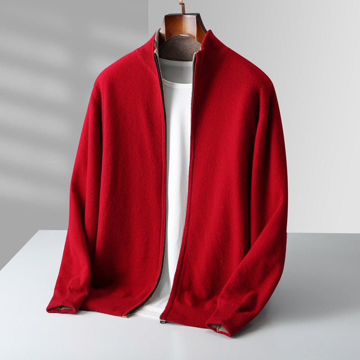 NOAM CASHMERE ZIP CARDIGAN