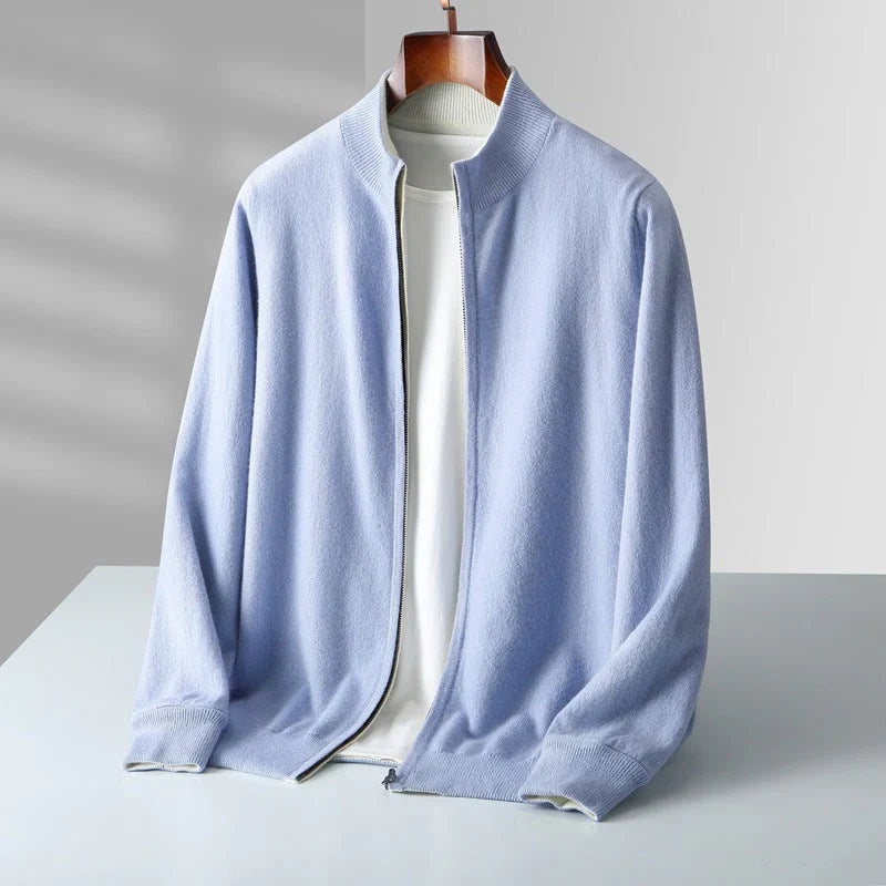 NOAM CASHMERE ZIP CARDIGAN