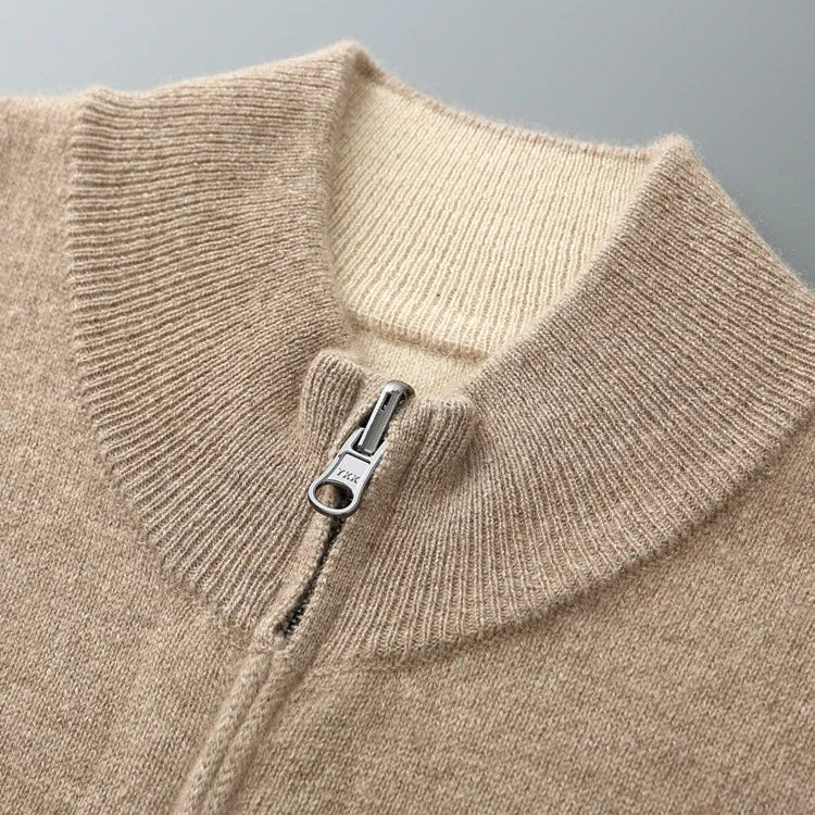 NOAM CASHMERE ZIP CARDIGAN
