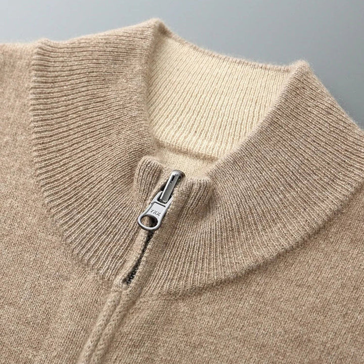 NOAM CASHMERE ZIP CARDIGAN