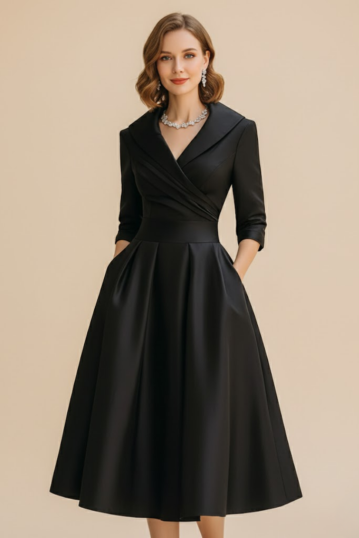 Eliana | Satin Midi Dress