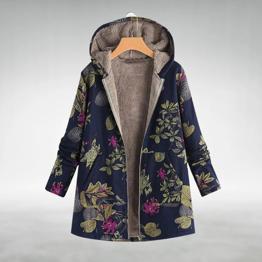Sophia | Elegant Floral Fleece Jacket