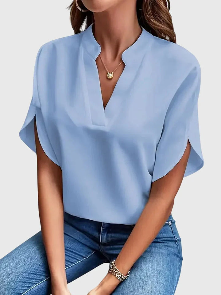 Beatrix™ | Soft and Elegant V-Neck Shirt