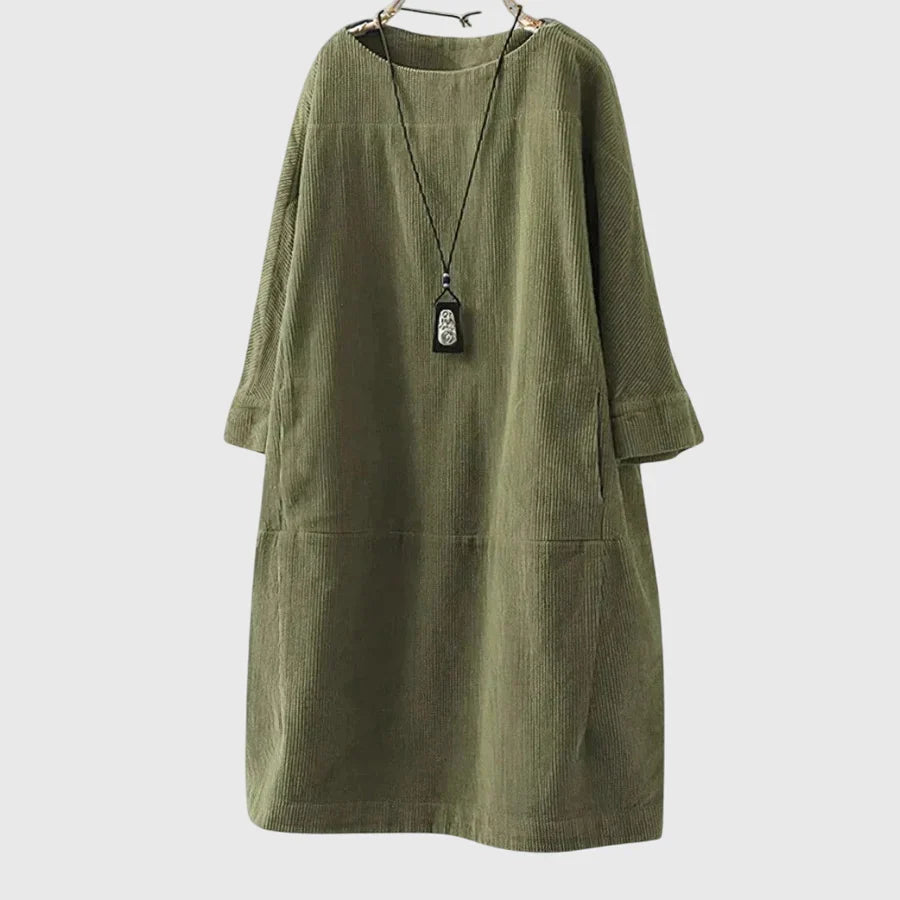 Grace | Relaxed Corduroy Midi Dress