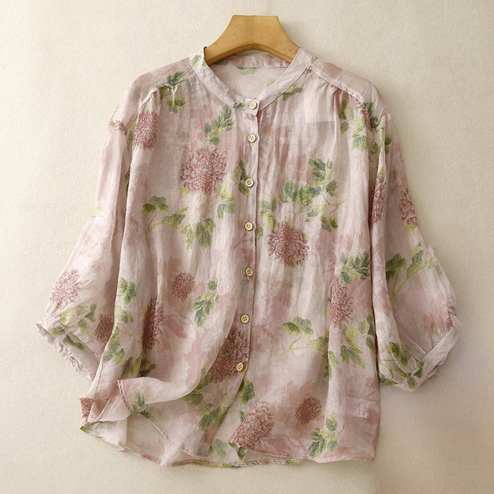 CLAUDIA LINEN BLOUSE