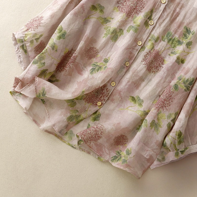 CLAUDIA LINEN BLOUSE