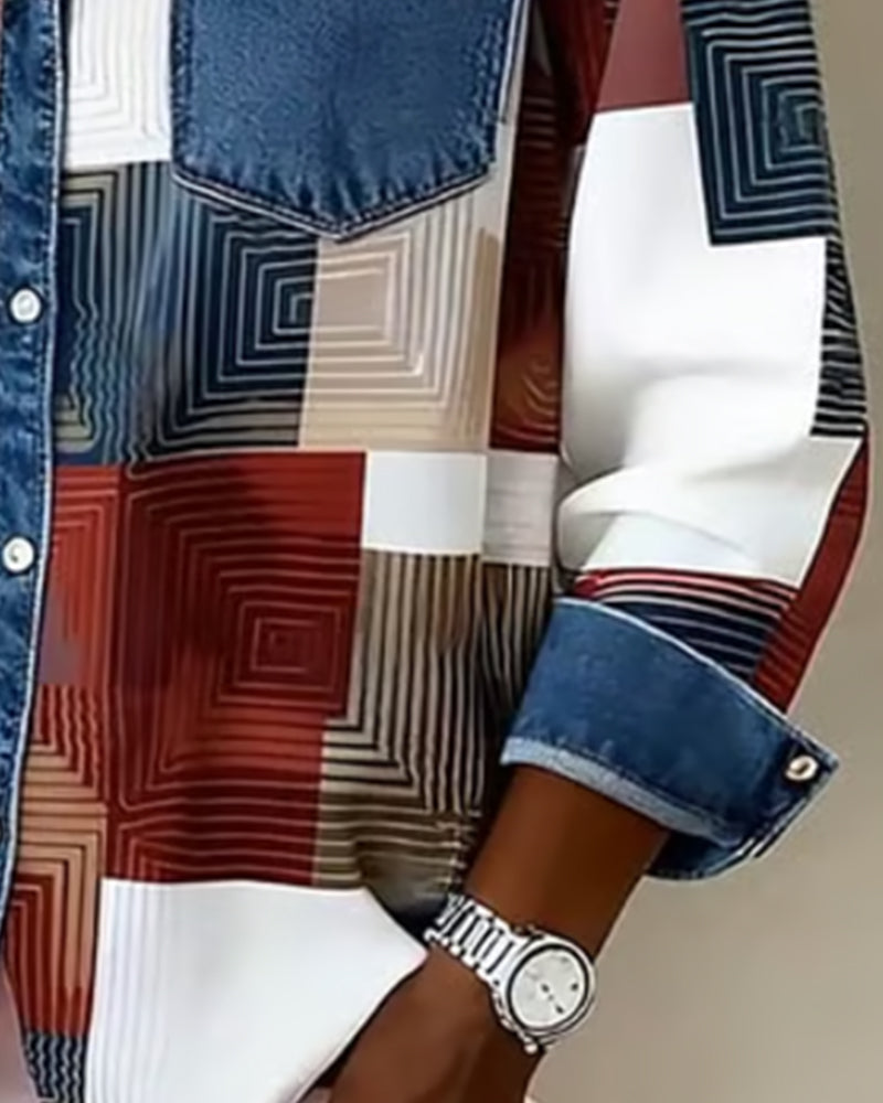 Color Block Shirt Fashionable